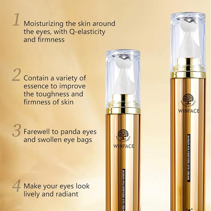 Bosein Eye Cream, containing retinol and hyaluronic acid, correcting acne and swelling, daily eye wrinkle cream, anti-aging and smooth skin care, suitable for women and men, 0.7 ounces