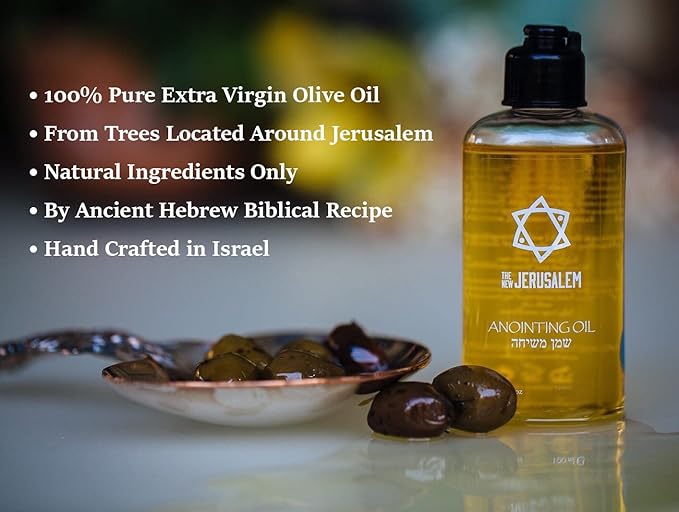 Premium Anointing Oil from The Holy Land 'Messiah's Fragrance' - Made in Israel with Extra Virgin Olive Oil, Myrrh, Aloes & Cassia -Bible Scents for a Glad Heart - Natural Perfumed Oil - 8.45 Fl Oz