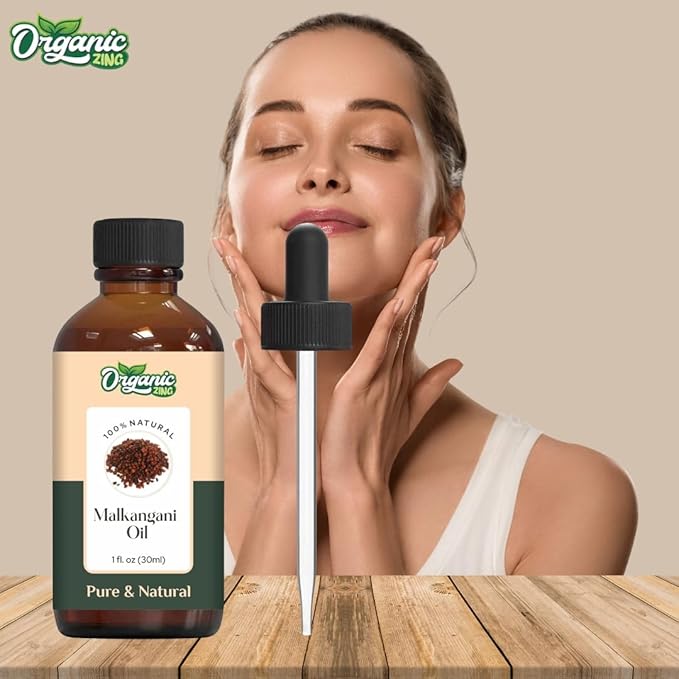 Malkangni Seed (Celastrus paniculatus) Oil | Pure & Natural Carrier Oil for Massage, Skin Care, Hair Care- 30ml/1.01fl oz