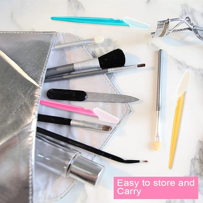 12 Pcs Eyebrow Razor, Multipurpose Exfoliating Dermaplaning Tool for Face, Facial and Eyebrow Shaper with Precision Cover for Women Men Use