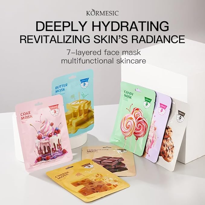 Facial mask Moisturizing face Mask - 10 Sheets, Deep Hydration, Improves Dry Skin, Sheet Mask, skincare for All Skin Types (COLOR-3)