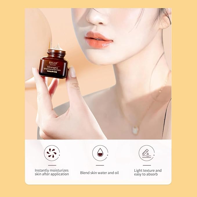 BLUE LOVE 3PCS Anti-Aging Eye Cream – Reduces Dark Circles & Puffiness Under-Eye Bags – Moisturizing & Fast-Absorbing Wrinkle Treatment for Men & Women