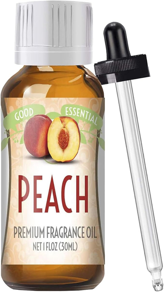Good Essential – Professional Peach Fragrance Oil 30 ml for Perfume, Lotions, Candles, Soaps, Diffuser 1 fl oz