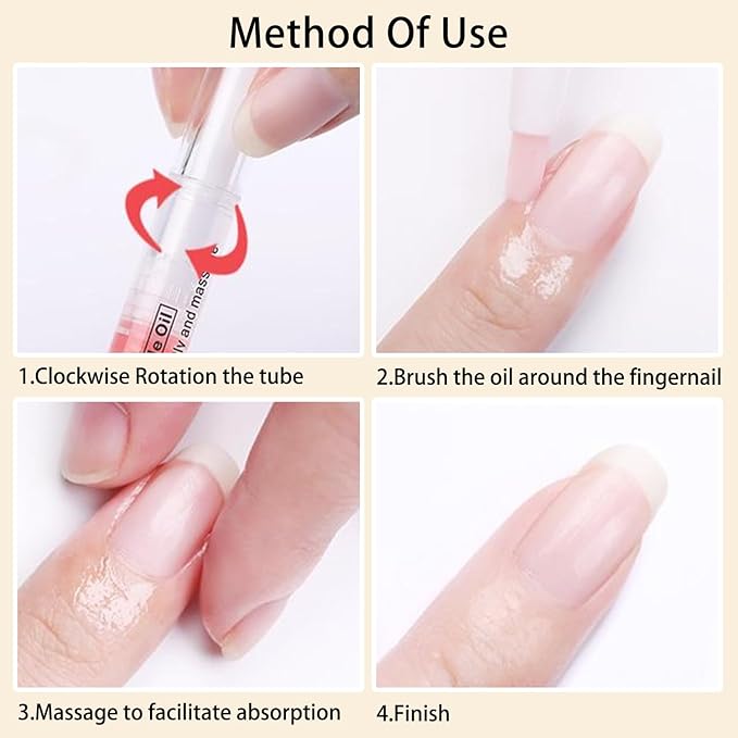Nail Cuticle Oil KIT 2 Scent (Blueberry Cherry) Revitalize and Strengthen Your Nails Premium Nail Nutrient Oils Ideal for Home DIY or Nail Salon