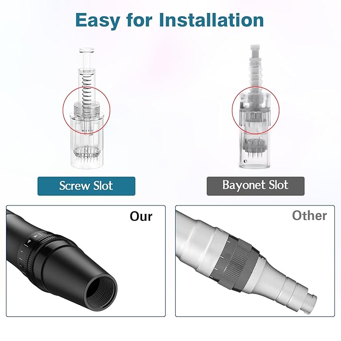 Microneedle Derma Roller Pen for Hair Beard Face Skin, Derma Pen Microneedling Pen for Women Men Home Use
