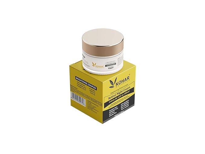 Anti Aging Retinol Night Cream Brightening Complex for Face and Eye with Triple Peptides, Hyaluronic Acid, Vitamin C, E, B3 and B5. 50 gm