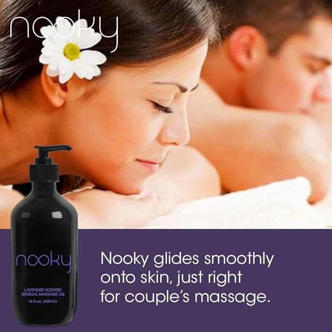 Lavender Massage Oil. with Essential and Jojoba Oils for Therapeutic Massaging 16 Ounce.