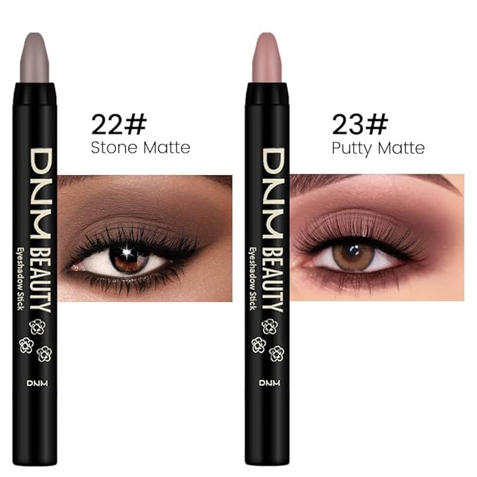 evpct 2Pcs Cream Eyeshadow Sticks Set for Eyes Waterproof, Stone Matte & Putty Matte Eye shadow Stick Pencil Pen Bulk sombras en crema para ojos 22+23