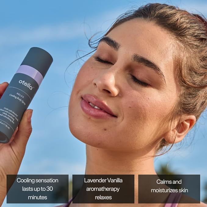 Cooling Body Spray with Menthol and Aromatherapy Lavender Vanilla Scent to Help You Relax, 2.7 oz. | Anytime Immediate Heat Relief | TSA Approved | Gluten Free | Vegan | Paraben Free