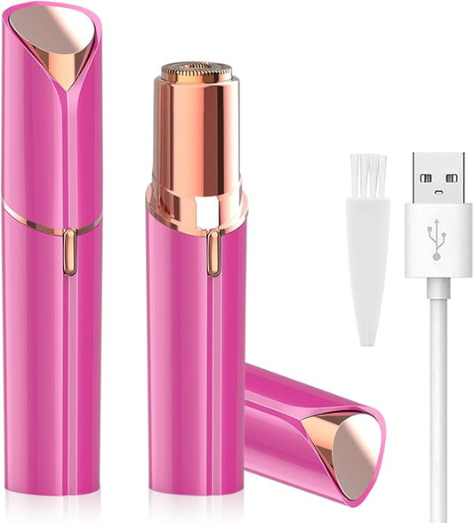 Facial Hair Remover for Women - Removal Shaver for Women - USB Rechargeable Lady Face Razor Trimmer for Face Lips Chin Peach Fuzz Arms Legs and Bikini Line