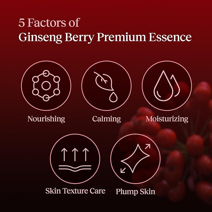Ginseng Berry Premium Moisturizing Toner Essence with Ginseng Berry Fermentation Filtrate (Essence 6.08 fl.oz)