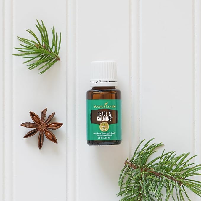 Young Living Peace & Calming Essential Oil 15ml - Pure & Tranquil Aromatherapy - Relax, Unwind, and Find Inner Peace - Topical & Aromatic - Blue Tansy, Orange, Tangerine, Patchouli, and Ylang Ylang