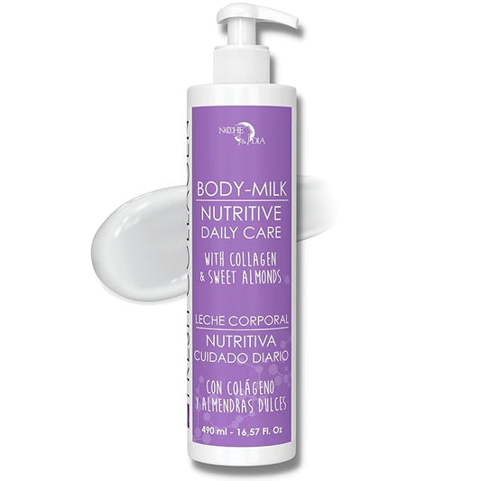Noche Y Dia Fresh Collagen Body Milk - Moisturizing and Firming Lotion for Dry Skin with Lactic Acid & Glycine - 500mL (16.57 fl oz)