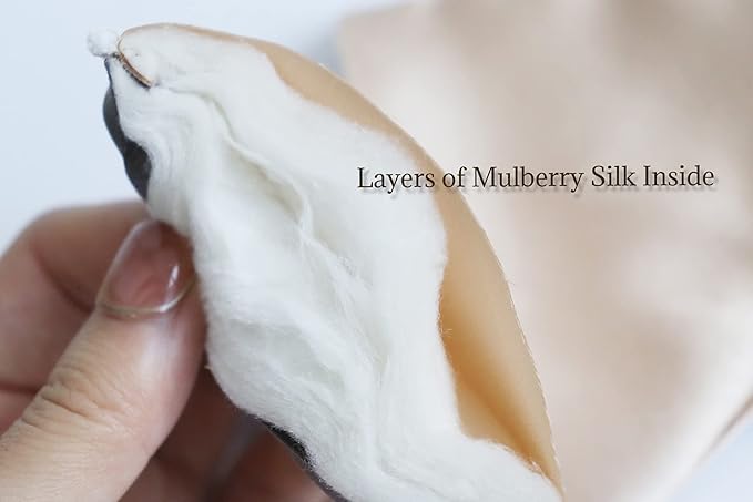 Premium 25 Momme Mulberry Silk Eye Mask for Sleeping (Frosty Blue)
