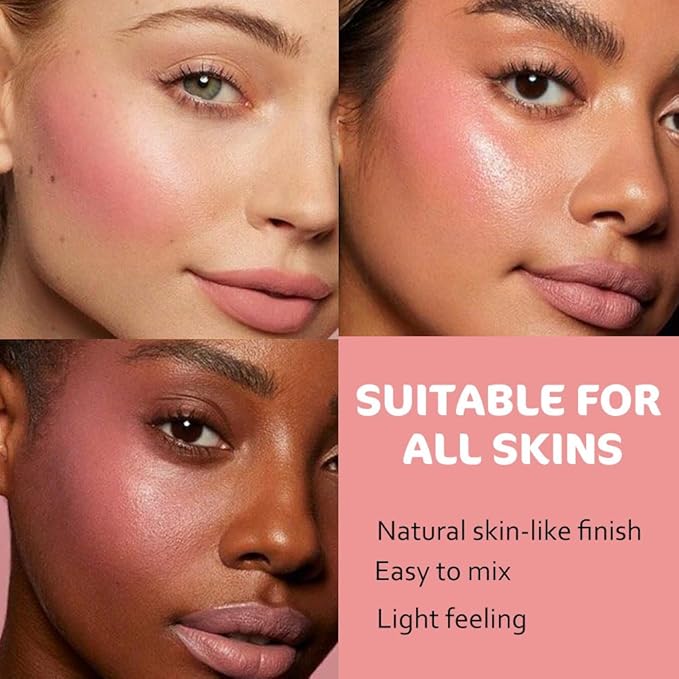 Cream to Powder Blush Stick, High Impact Color, Moisturizing Face Makeup (01#, 1 Count (Pack of 1))