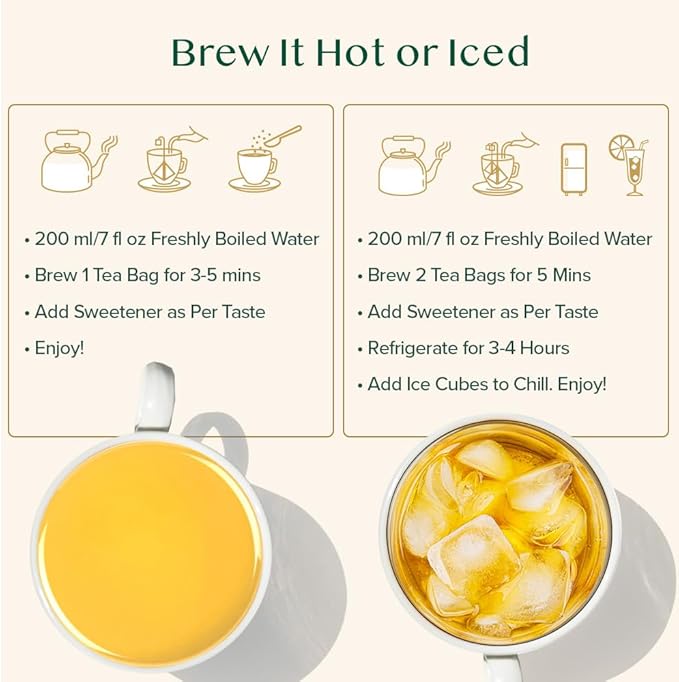 VAHDAM, Organic Turmeric Ginger Herbal Tea Bags (100 Pyramid Tea Bags) Caffeine Free, Non GMO | 100% Pure Herbal Blend - Savory & Spicy, Plant-Based Teabags | Resealable Ziplock Pouch