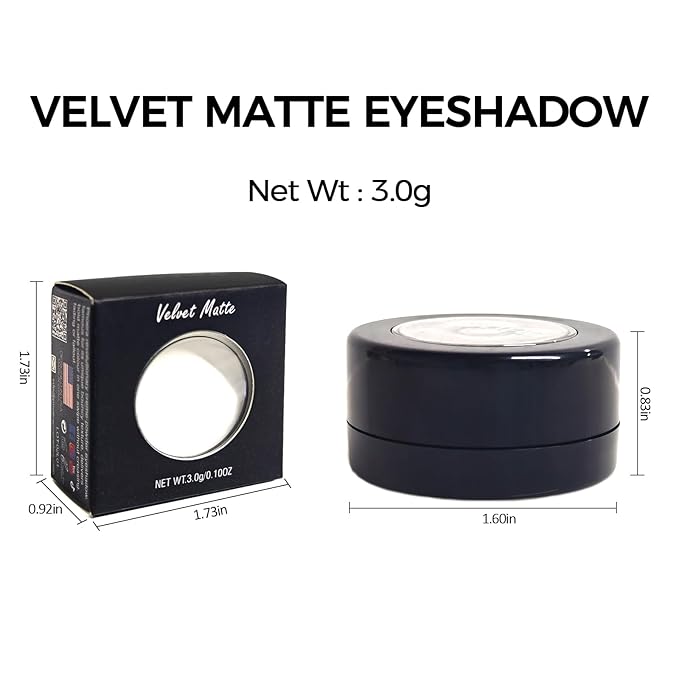 Erinde Single Dark Blue Matte Eyeshadow Palette, High Pigmented Eye Shadow Powder, Long Lasting, Ultra-Blendable, Intense Color