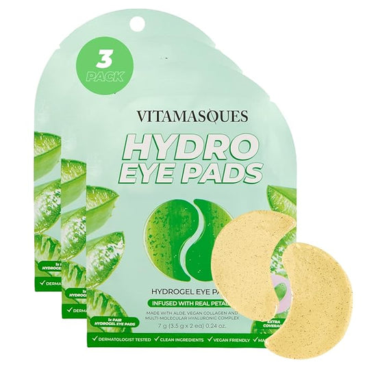 Vitamasques Hydrogel Eye Pads, Infused with Real Petals (Pack of 3)
