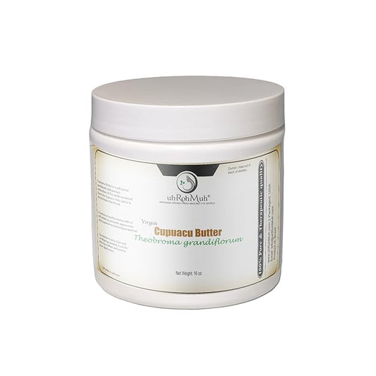 uh*Roh*Muh 100% Pure Virgin 16 Oz Cupuacu Butter from Brazil - Unrefined, Ultra-Moisturizing & Nourishing for Skin and Hair (Net wt: 0.45kg / 1 lb)