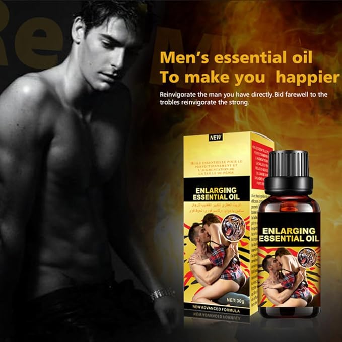 2Pcs Men's Erotic Massage Essential Oil for Sex, Sexual Enhancement Erection Cream, Penisgrowth Oil Longer Thicker, Penis Energy Massage Essence Oil, for Care Delay Performance Boost Strength