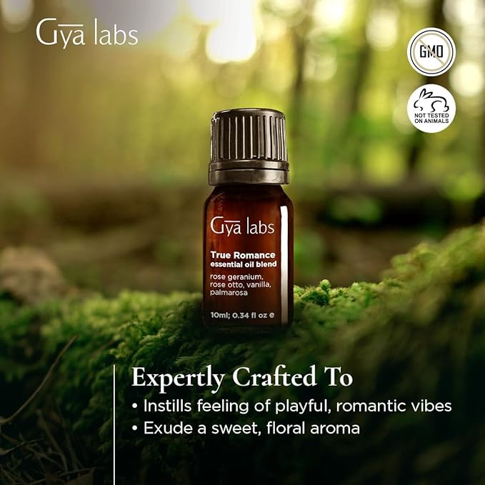 Gya Labs True Romance Essential Oil Blend - Sweet & Floral Scent (0.34 Fl Oz)