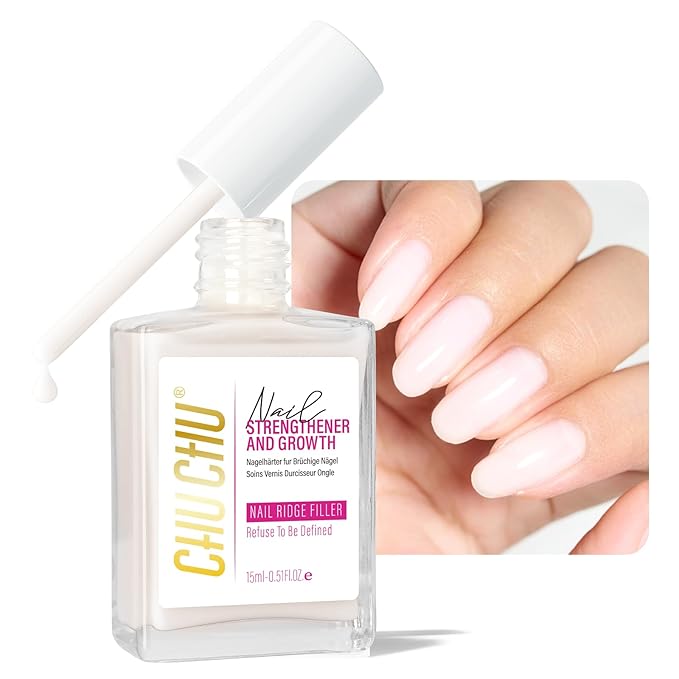 Nail Hardener Extra Strong and Growth: Milky White Natural Nail Strengthener for Enthusiast - Polish Hardener Ridge Filler Concealer for Damaged Nails 15ml