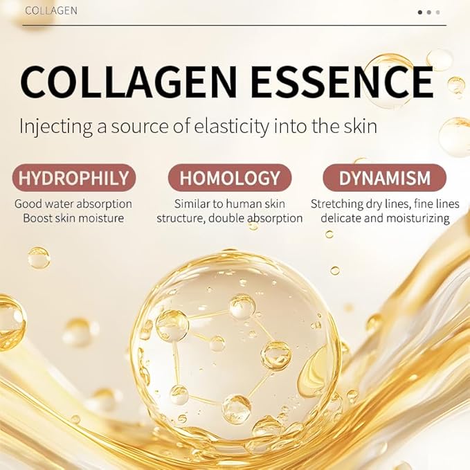 Deep Collagen Anti-Wrinkle Lifting Face Mask, Hydrating Hydrogel Collagen Face Mask, Pore Tightening & Skin Elasticity Boosting