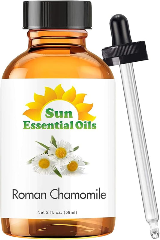Sun Essential Oils Roman Chamomile Essential Oil 2 oz for Aromatherapy