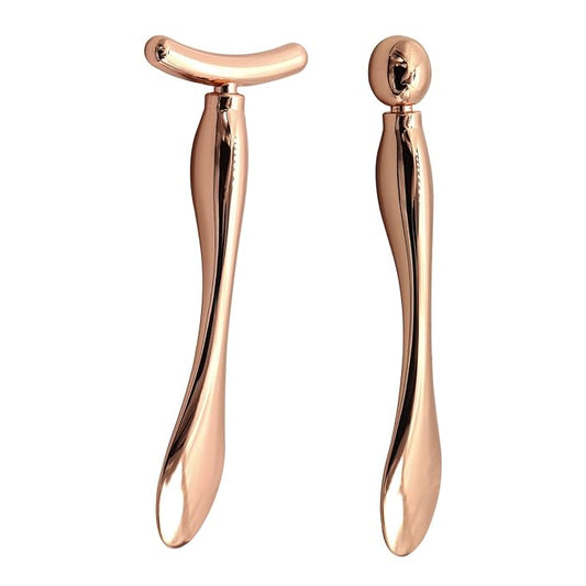 2PCS Metal Eye Cream Applicator Wand Stick, Massager Skin Care Tools, Face Roller Massager Tool,Eye Massage Wand Stick Girls Women Facial Massager for Reducing Puffiness Wrinkle