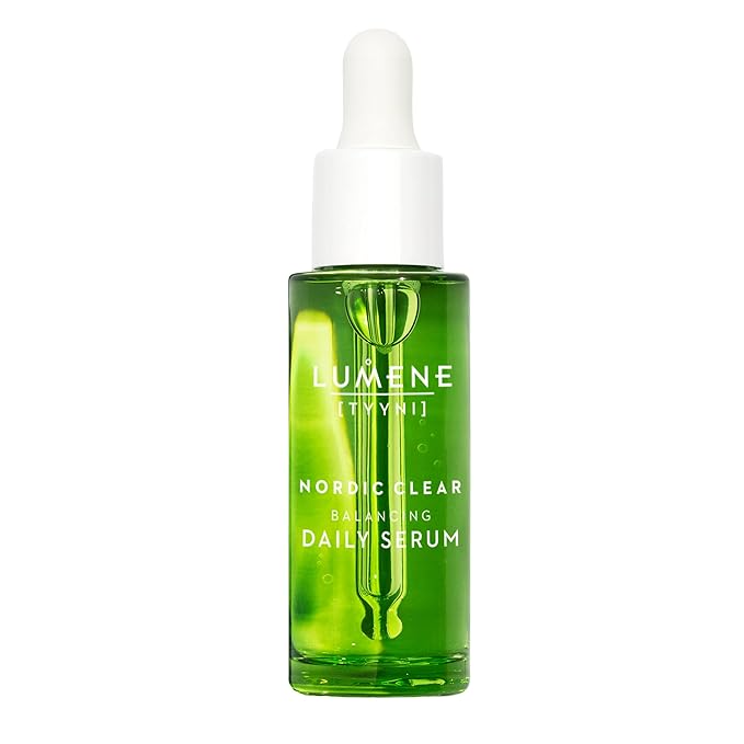 Lumene Nordic Clear [Tyyni] Balancing Daily Serum - Hydrating Niacinamide Serum for Oily, Combination & Acne-Prone Skin - Helps to Reduce the Appearance of Pores and Redness (1 fl oz)