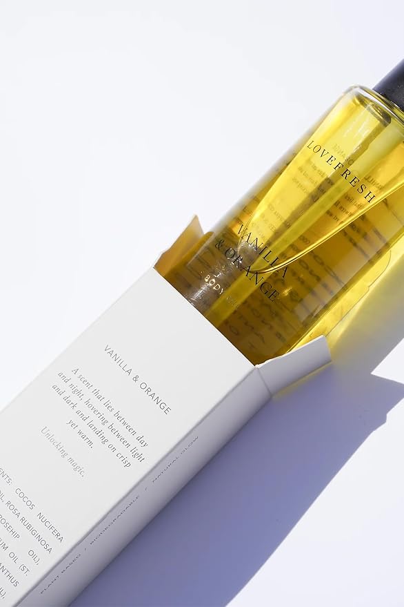 Vanilla + Orange Body Oil | Handmade, All-Natural, Non-Toxic, Clean Beauty (4 fl oz | 118 ml)