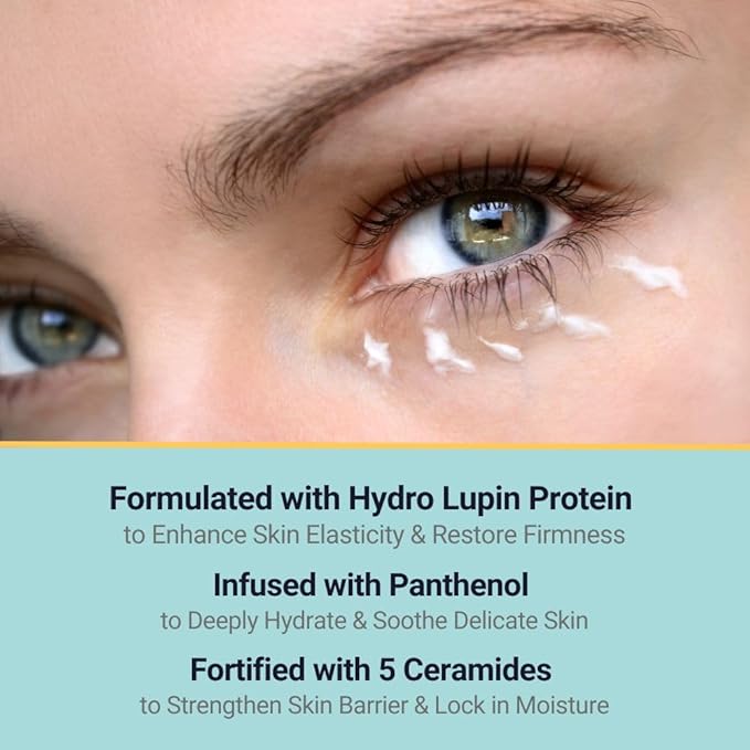 Eye Cream with SYN-BIO B-Glucan - Reduces Wrinkles, Brightens Dark Circles, Hydrates & Firms Skin - Gentle for All Skin Types - Quick Absorbing, Non-Sticky Formula