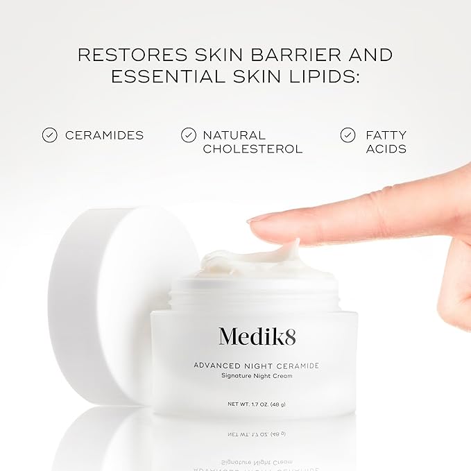 Medik8 Advanced Night Ceramide - Plumping, Hydrating Night Cream for Face - Face Moisturizer with Skin Tightening Ceramides and Antioxidants - 1.7 oz