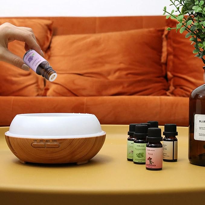 Sedbuwza Lavender Chamomile Essential Oil Set, Lavender Fragrance Oil Chamomile Scent Oil Set for Diffuser, Aromatherapy, Massage, Soap, Candle Making 2 x 10 ml