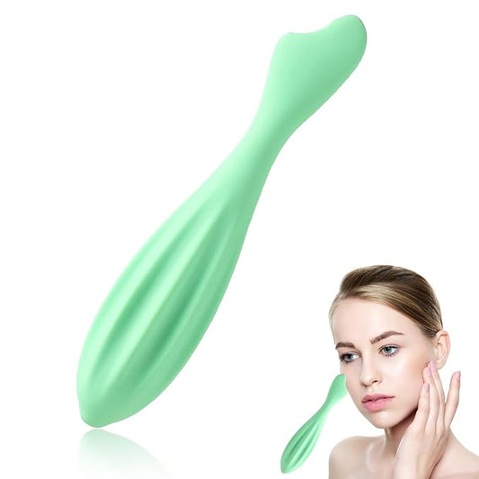 Facial Massage Roller, 6.99x1.1x0.43in Face Roller Skin Care Silicone Face Massage Tool Face Massage Stick Body Relax for Women Face Massager(Green)