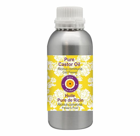 Deve Herbes Pure Castor Oil (Ricinus communis) Cold Pressed 630ml (21 oz)