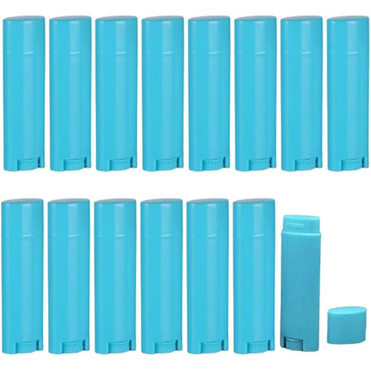 5ml 25Pcs Empty Oval Deodorant Lip Blue)
