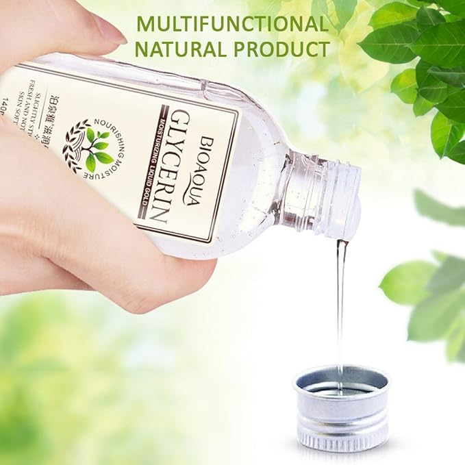 BIOAQUA Glycerin Natural Plant Fresh Extracts Herbal Nourishing Moisturizing Soft Skin Care Beautiful Healthy Glow 140 ml