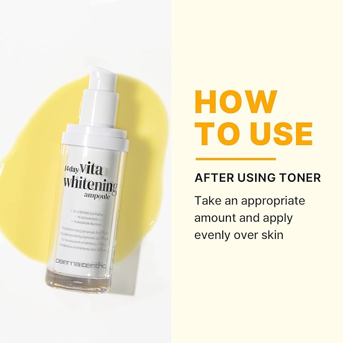 14-Day Vita Facial Ampoule | Vegan Discoloration Correcting Serum w/Niacinamide & Glutathione | Dark Spot Corrector Face Serum to Even Skin Tone & Reduce Hyperpigmentation (1.01fl oz)