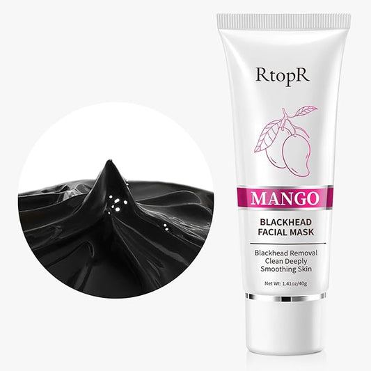 RtopR Blackhead Remover Peel Off Mask for Face,Black Blackhead Face Mask，Blackhead Remover Nose Pore Strip for All Skin Types