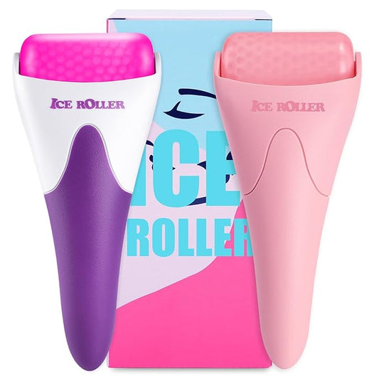 Ice Rollers, 2 Packs Skincare Tools, Face Roller for Wrinkles and Lifting, Reduces Puffiness, Migraine Pain and Fatigue Relief, Ideal Gift for Women and Suit for All Skin Types