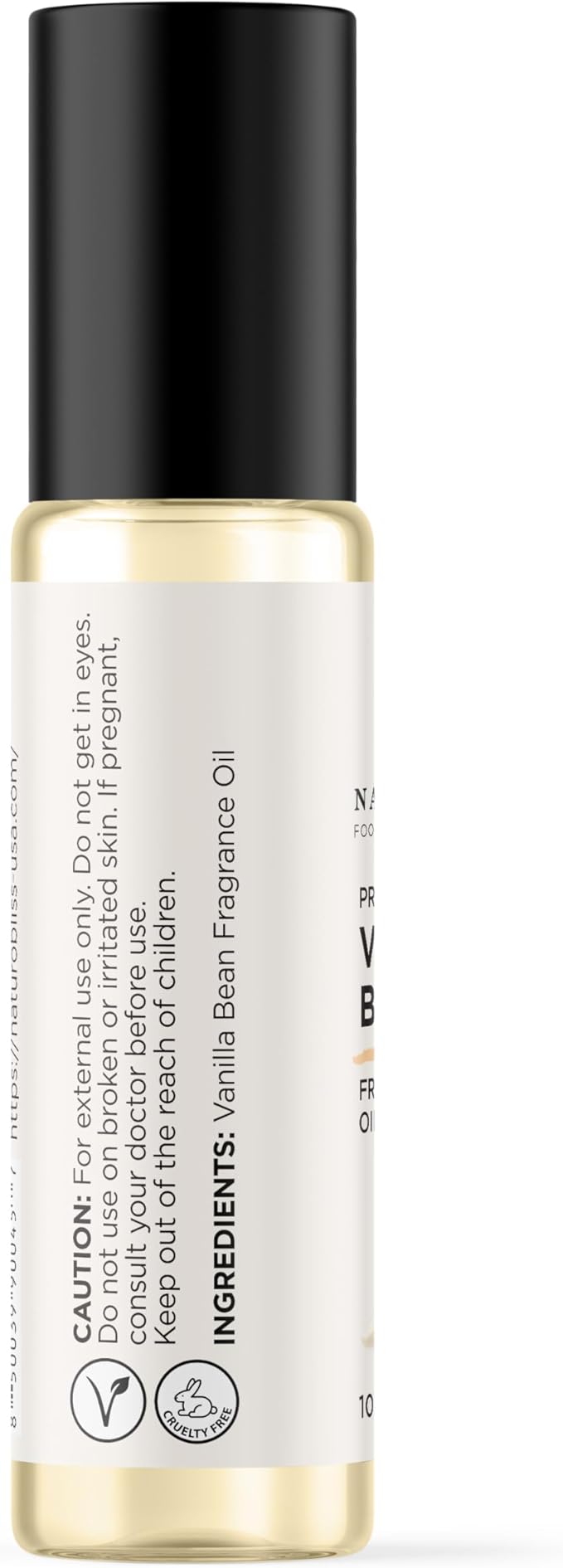 NaturoBliss Vanilla Perfume, Vanilla Fragrance Oil RollOn 10 ml 1Unit, Vanilla Bean, 0.33 Fl Oz (0.33 Fl Oz (Pack of 1), Vanilla)