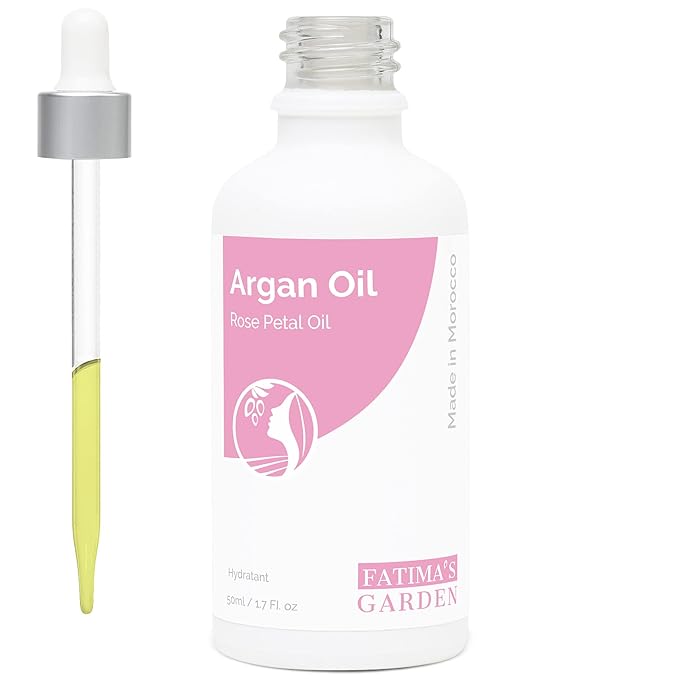 Fatima's Garden Rose Petal Argan Oil - Organic Anti-Aging Moisturizer, 50ml