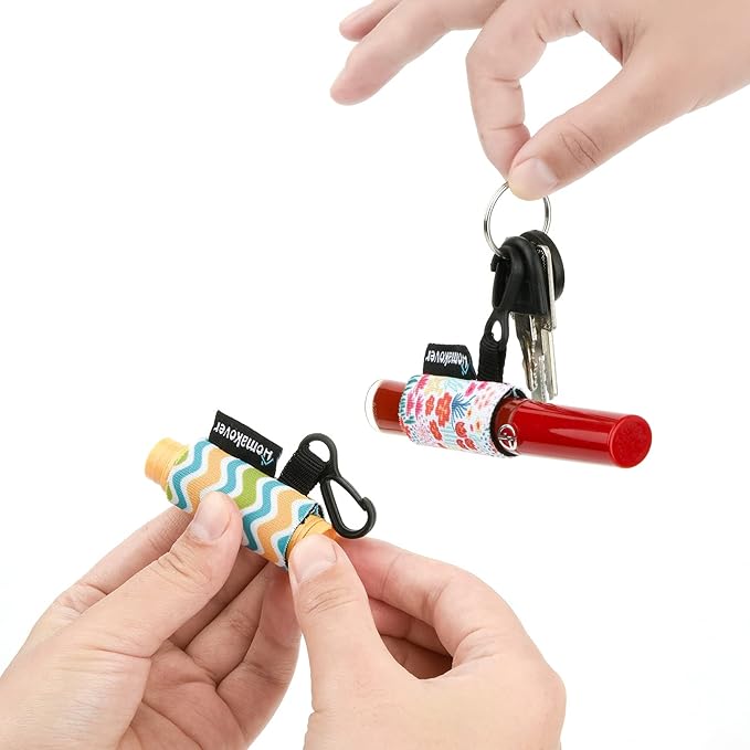 6 Pack Compact Clip-On Chapstick Holder Large