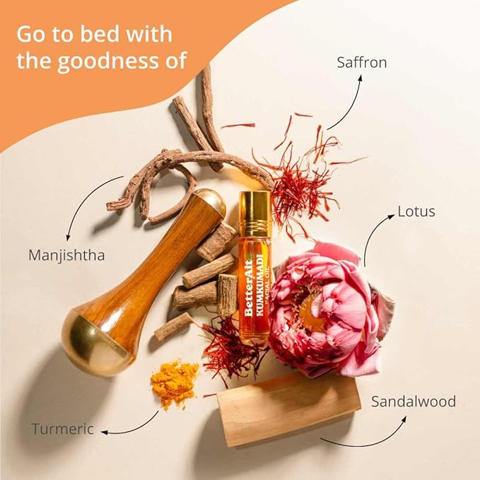 Kumkumadi Face Oil 10 ml with Turmeric, Saffron, Sandalwood| For Glow and Moisture | Suitable for All Skin Types