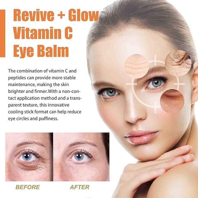 3pcs Revive + Glow Vitamin C Eye Balm, Revive and Glow Vitamin C Eye Balm, Hydrating Eyes Cream, Improve Dark Circles, Reduces Puffiness, Evens out skin tone (3)