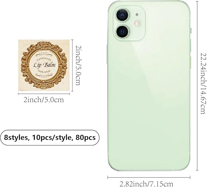 CRASPIRE 80Pcs 8 Styles Lip Balm Lipsticks
