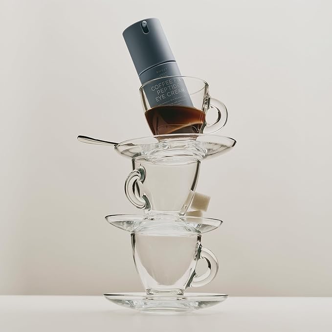 SWEET JULY SKIN Coffee Fix Peptide Eye Cream, Jamaican Blue Mountain Coffee, Peptides, Squalane, Hyaluronic Acid, Depuff and Blur, Clean, Fragrance Free, 0.5 Fl. oz