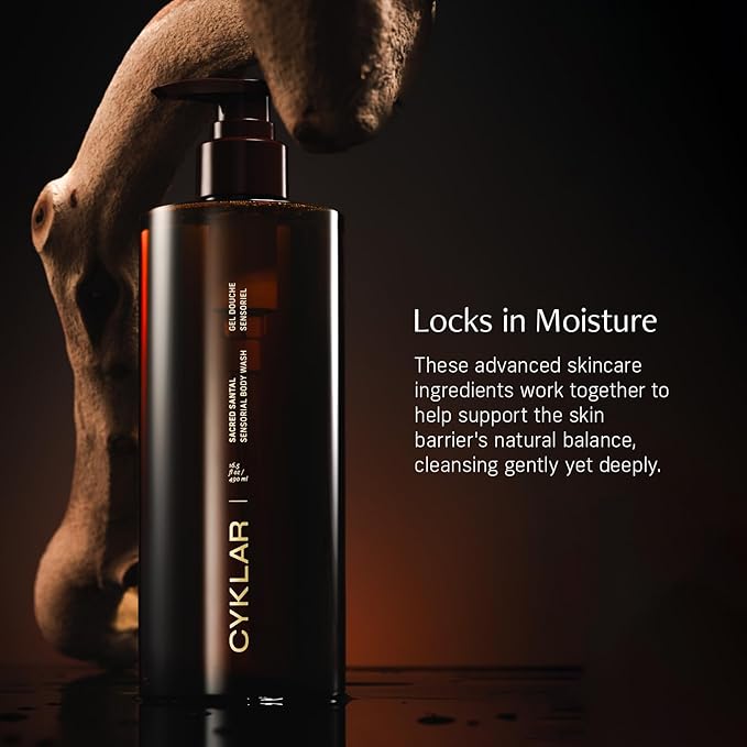 Vitamin C Body Oil for Women and Men. Moisturizing Sacred Santal & Body Wash Bundle