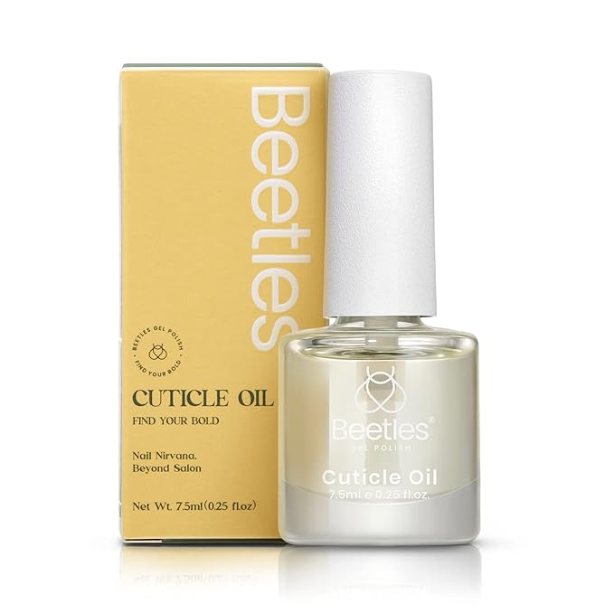 Beetles Gel No Wipe Matte Top Coat,and 7.5ml Cuticle Oil, Gel Nail Cuticle Oil Care for Dry